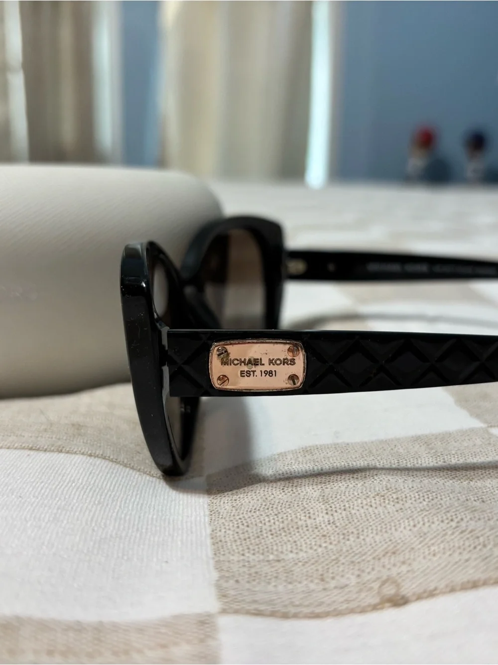 Michael Kors Black Sunglasses with Rose Gold Plaque